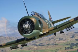 Harvard NZ1044 flying